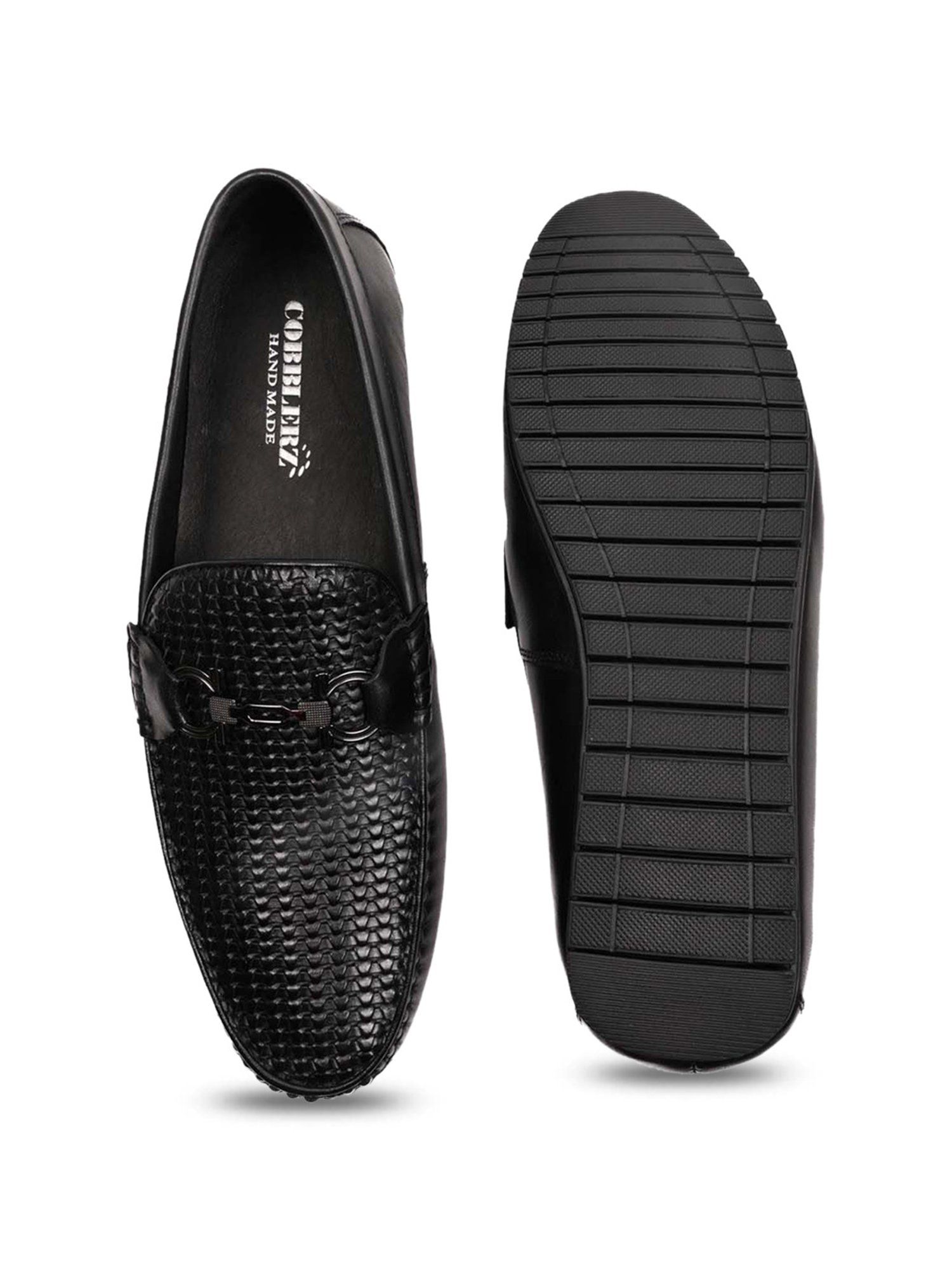 Cobblerz Men's Black Casual Loafers