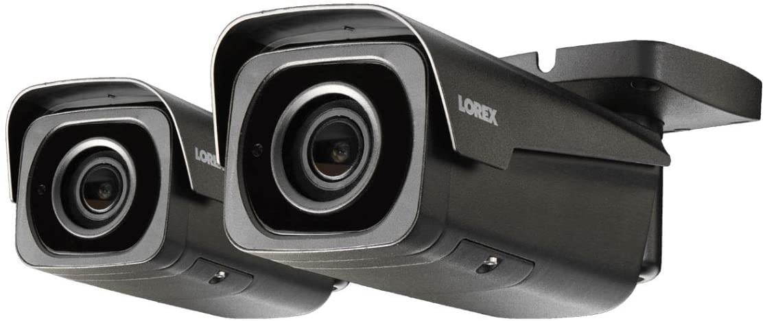2- Pack of Lorex 8MP 4K IP Motorized Varifocal Zoom Bullet Security Camera LNB8973BW, 250ft IR Night Vision, 4X Zoom