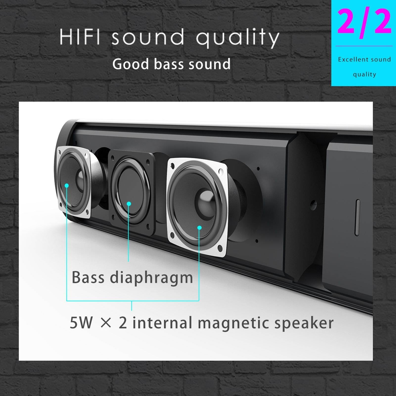 BS-41A Multifunction Sound Bar BT Speaker Home Theater Wall TV Surround Sound Sound-Stereo Wall-mounted Sound
