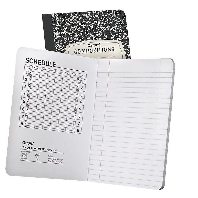 Oxford Composition Notebook 7.5" x 9.75" Wide Ruled 120 Sheets 532986
