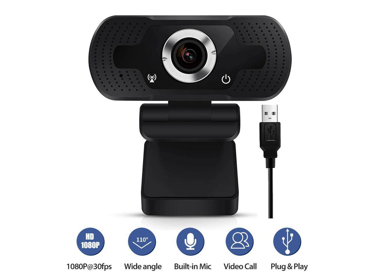 Webcam Camera, 1080P Full HD Webcam,Computer Laptop Camera for Conference and Video Call, Pro Stream Webcam with Plug and Play Video Calling