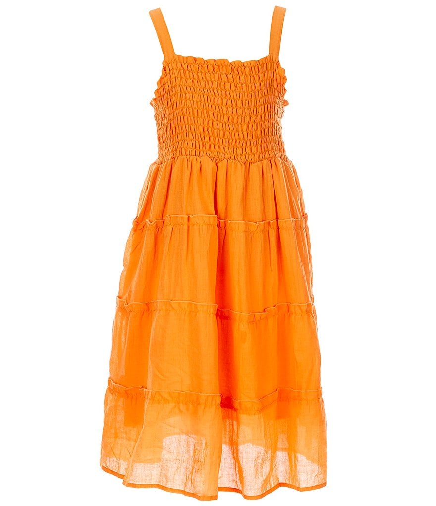 Chelsea & Violet Chelsea & Violet Girls Big Girls 7-16 Smocked Ruffle-Tiered Dress