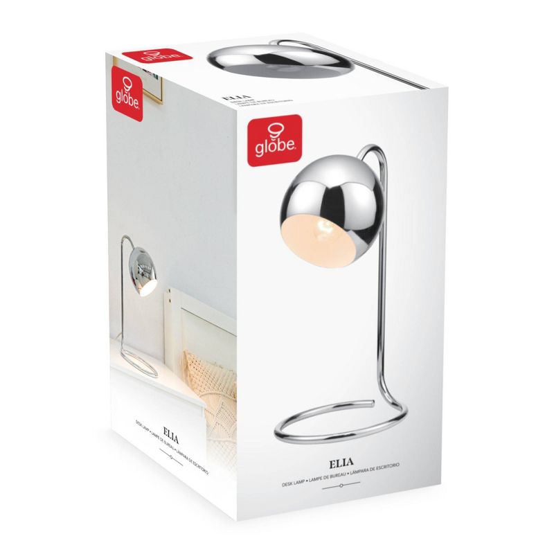 23" Iron/Seeded Glass Axel Farmhouse Industrial Task Lamp (Includes LED Light Bulb) Black - JONATHAN Y