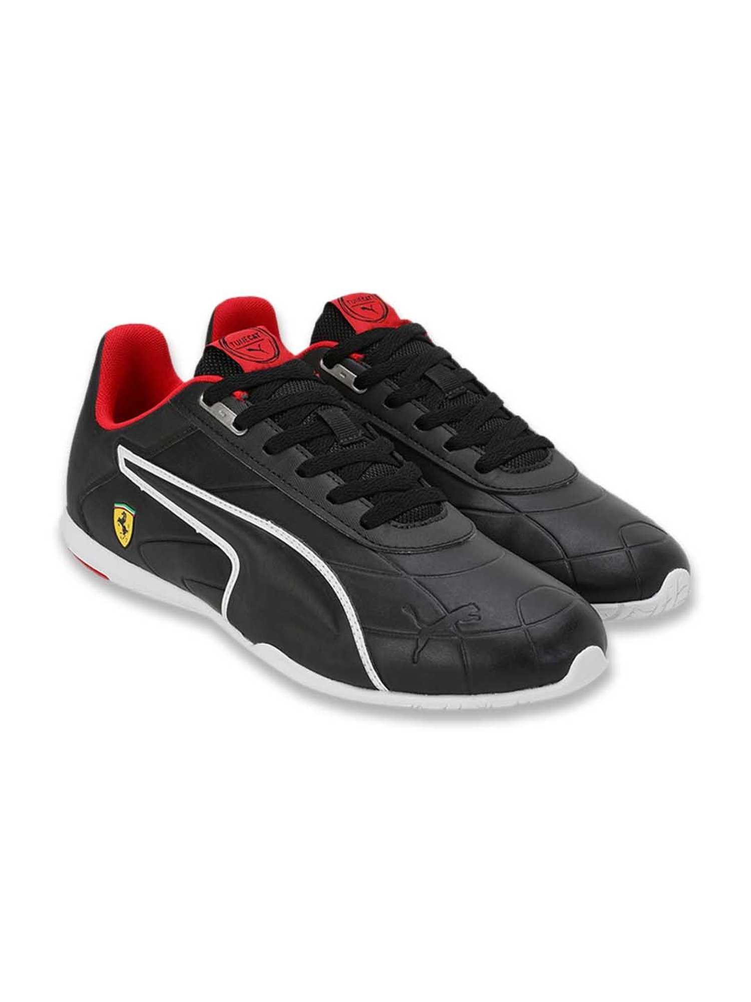 Puma Men's Scuderia Ferrari Tune Cat Black Casual Sneakers