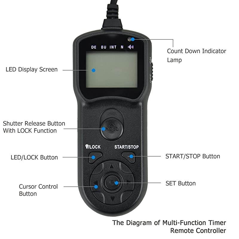Intervalometer Timer Remote Shutter Release Time Laspe for Panasonic G7 G9 G6 G85 GH5 GH5S GH4 GX8 GX7 FZ300 FZ1000 FZ2500 FZ200 FZ150 FZ100 FZ50 FZ30 G5 G3 G2 G1 GH3 GH2 GH1 Camera and More