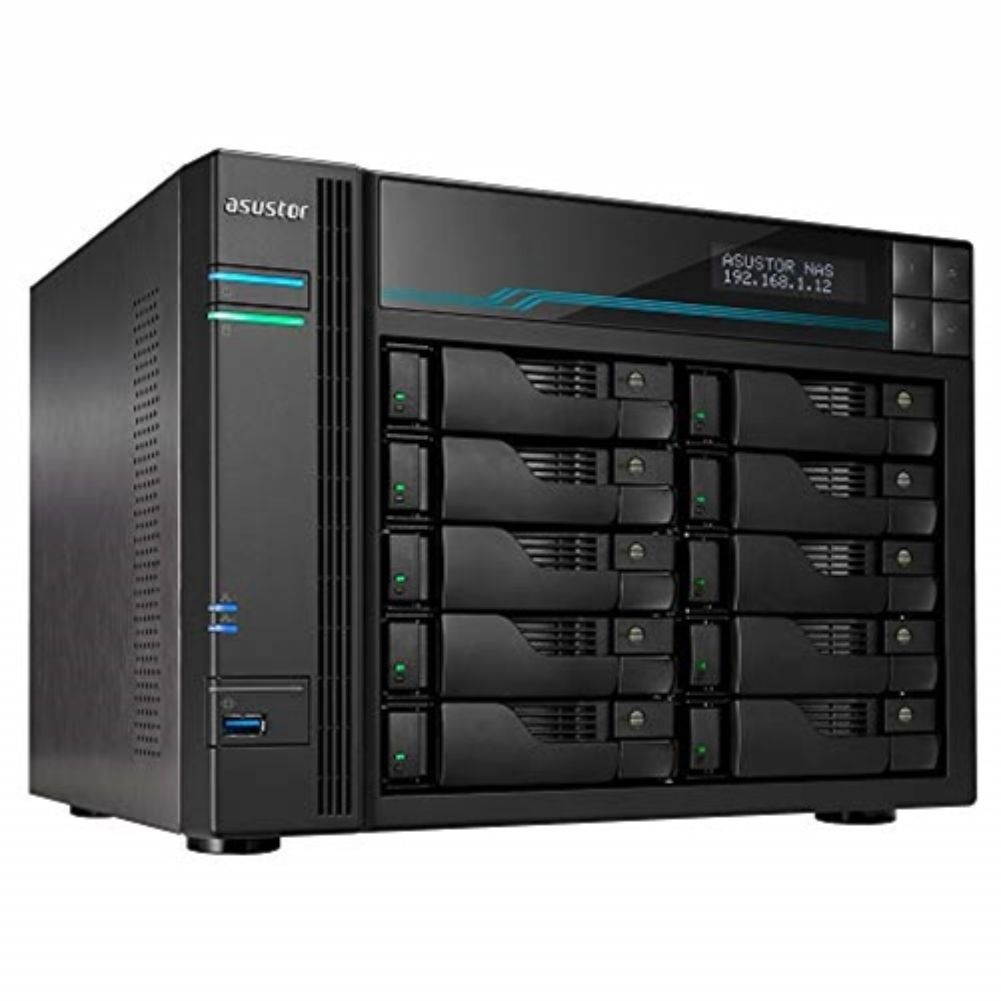 Asustor AS6510T Lockerstor 10 Enterprise 2.1GHz Quad-Core 10-Bay Diskless NAS