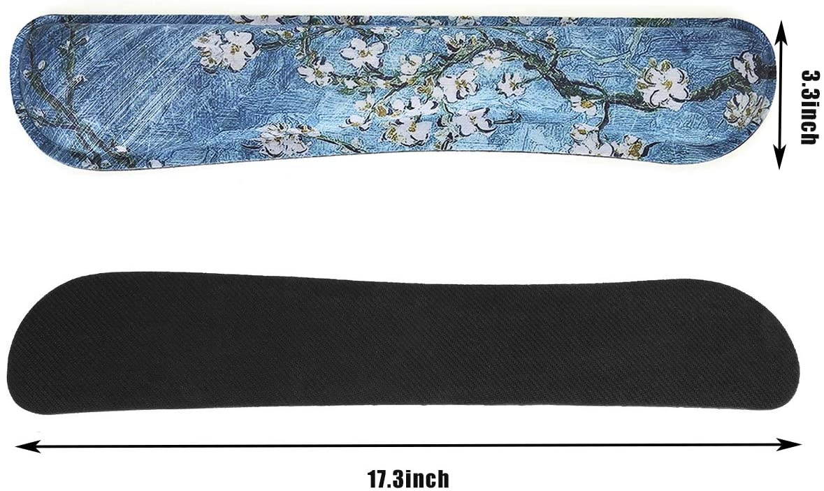 RICHEN Wrist Rests for Keyboard and Mouse Memory Foam Wrist Rest Pad Hand Arm Support Set for Gaming,Office,Computer Laptop and Mac - Anti-Slip & Comfortable for Easy Typing & Wrist (Apricot Flowers)