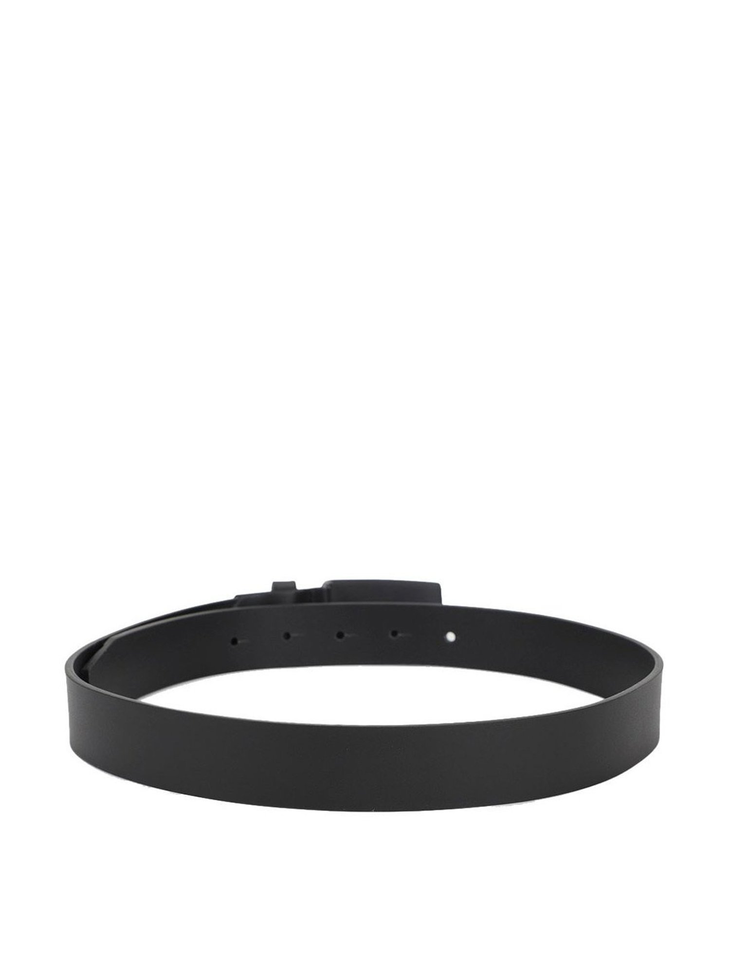 Antony Morato Black Leather Solid Waist Belt
