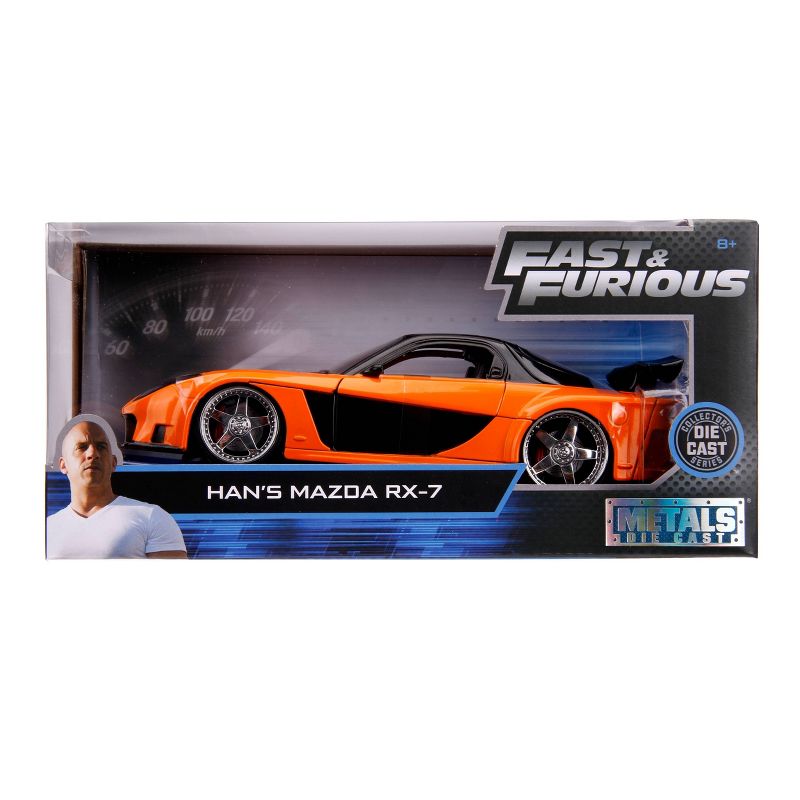 Jada Toys Fast & Furious 1993 Mazda RX-7 Die-Cast Vehicle 1:24 Scale  - Orange