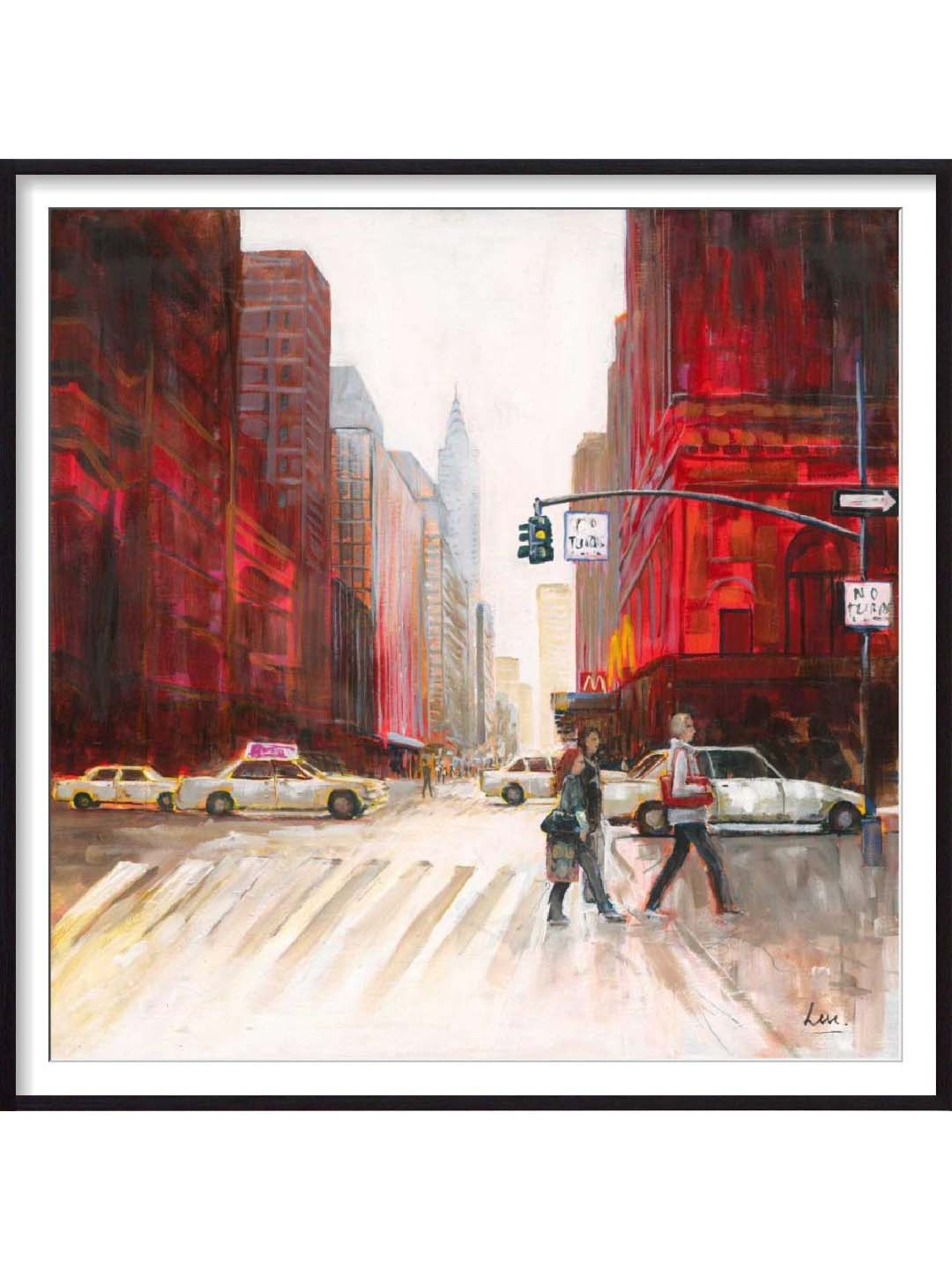 ARTE'VENUE Dissolving Red City Red & Beige Paper Wall Arts - Set of 2 (13 X 13 inch Each)