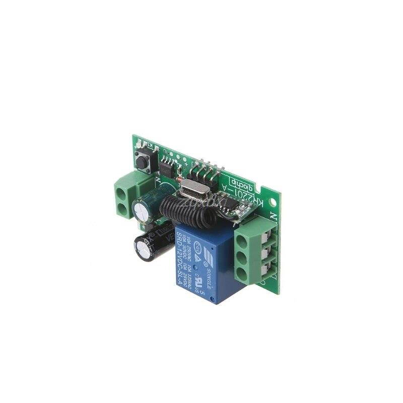 AC 220V 1CH RF 433MHz Wireless Remote Control Switch Module Learning Code Relay Whosale&Dropship