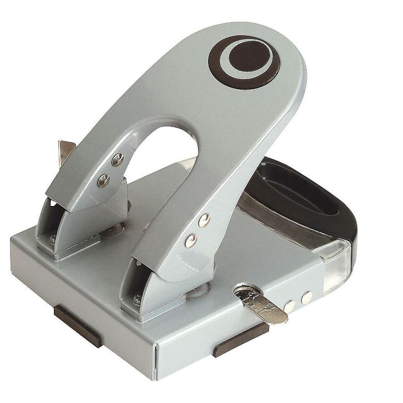 OfficeMate Deluxe 2-Hole Punch 50 Sheet Capacity Gray/Blue (90101) 649529