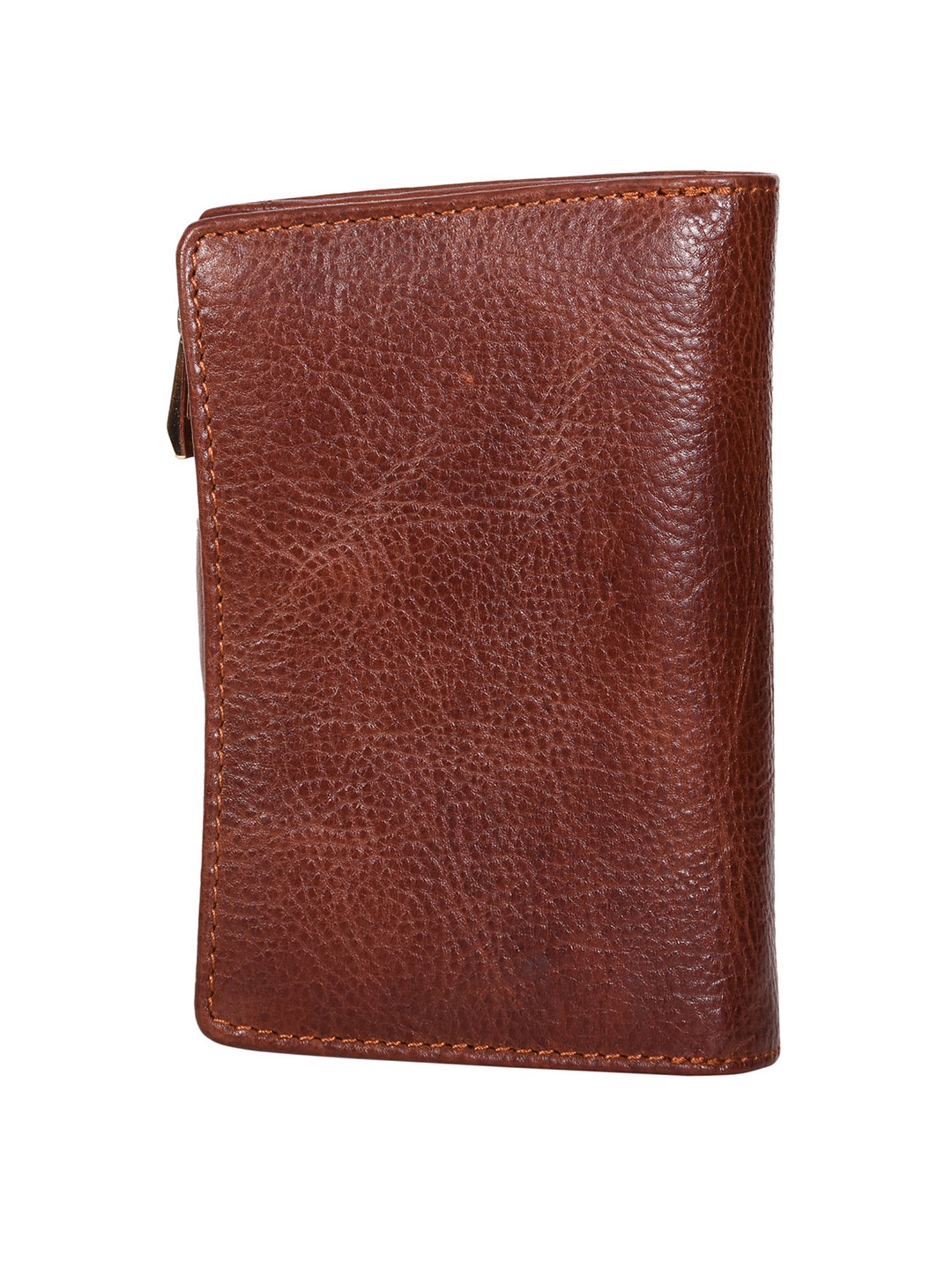 SASSORA Brown Solid Rfid Bi-Fold Wallet for Women