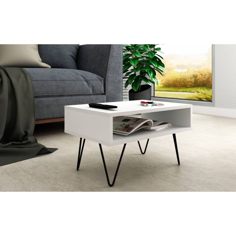 21.06" Nolita Coffee Table with 1 Cubby White - Manhattan Comfort