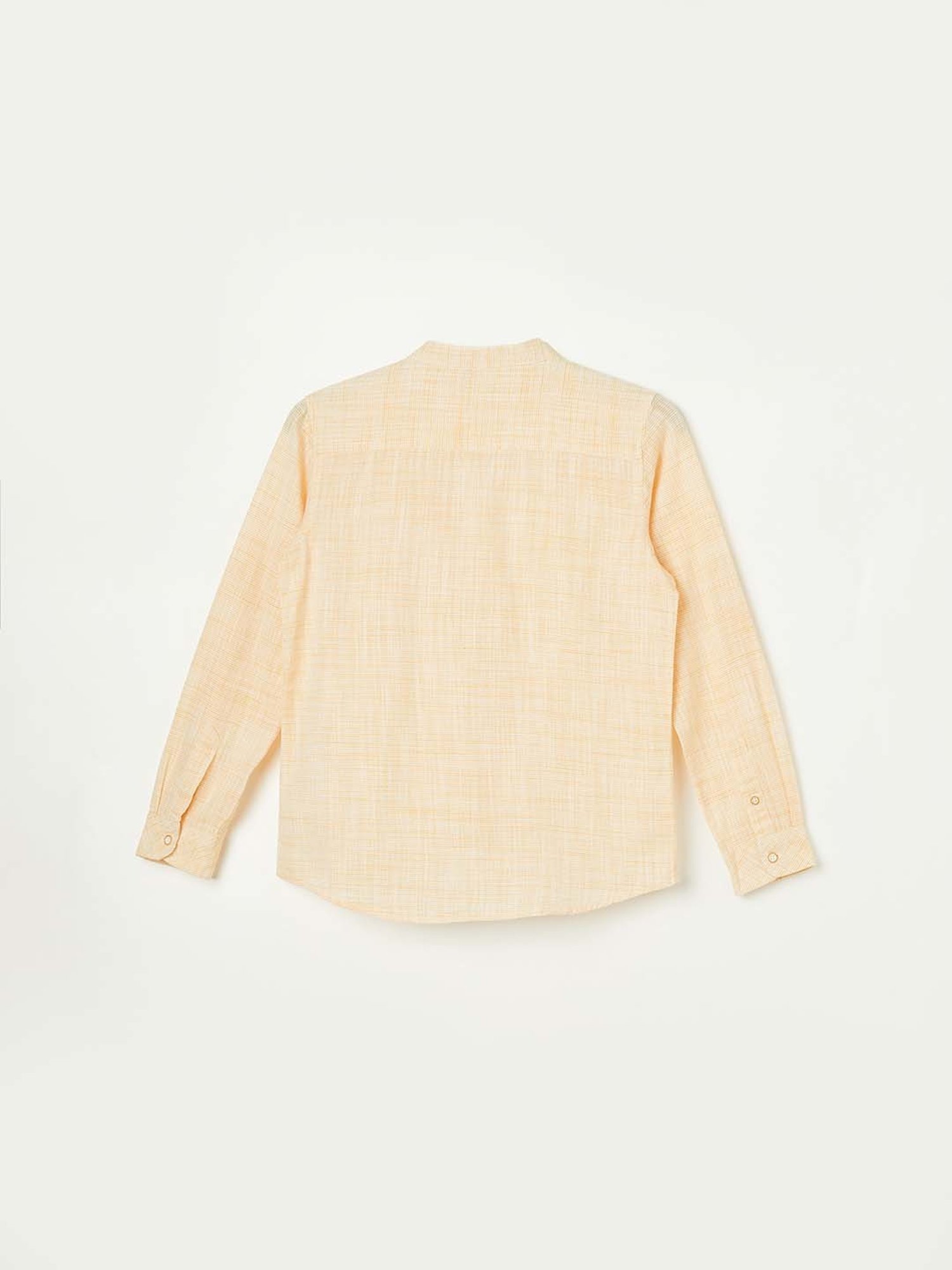 Fame Forever by Lifestyle Kids Yellow Cotton Self Pattern Full Sleeves Shirt