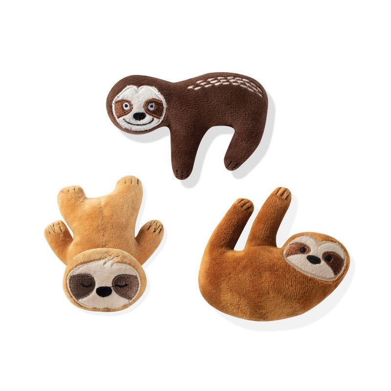 PetShop by Fringe Studio Basic Sloths Set Dog Toys - 3pk