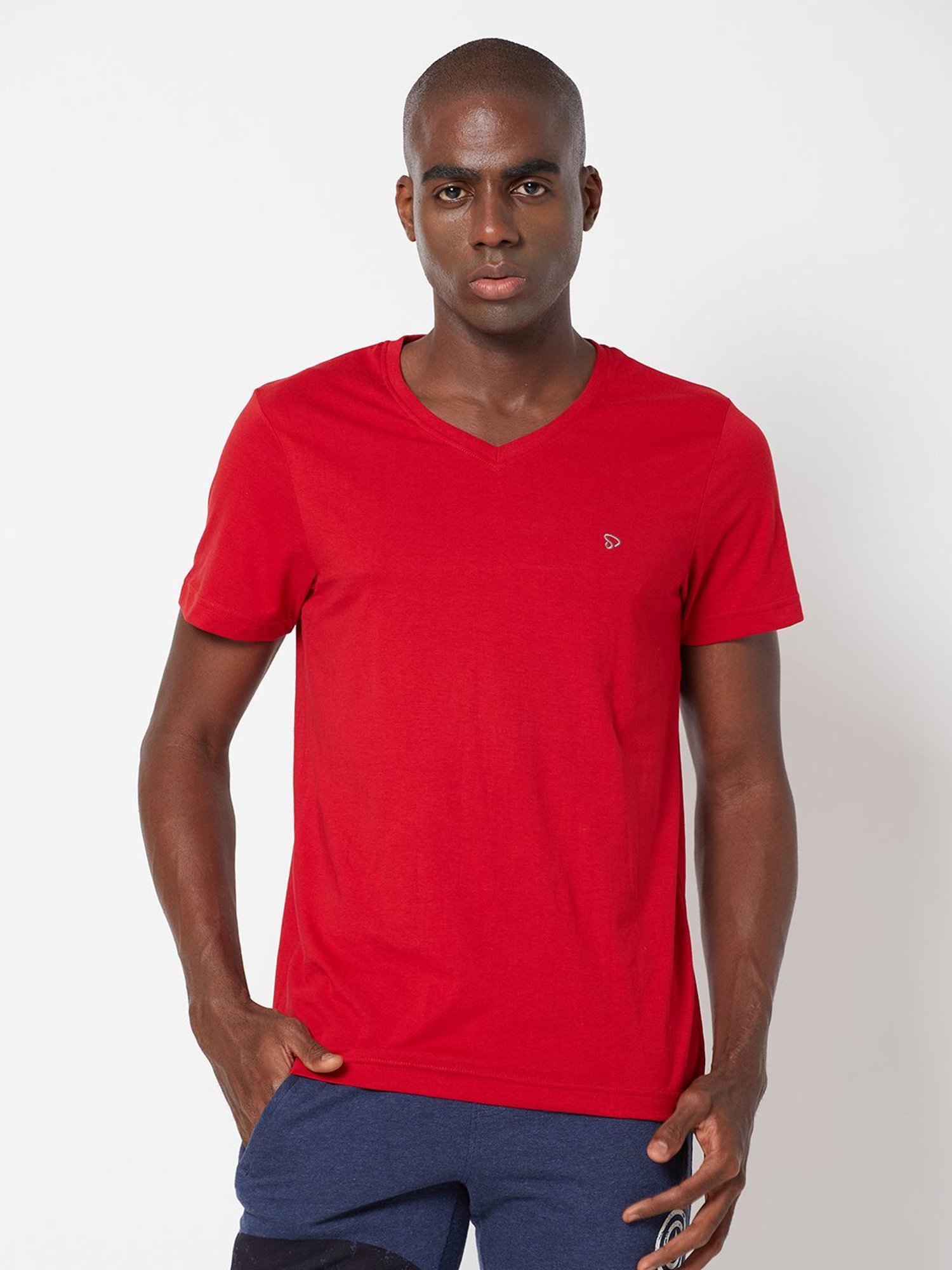 Sporto Blood Red Regular Fit T-Shirt