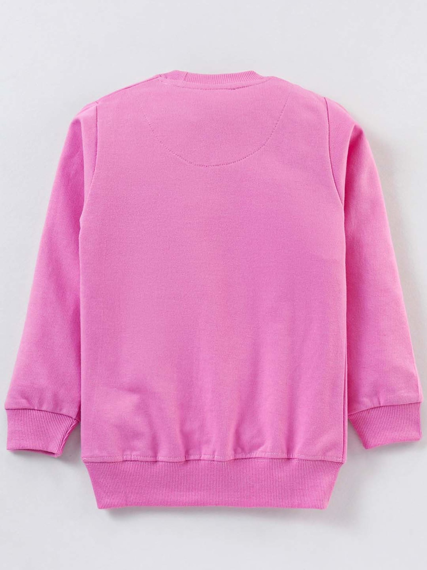 Nite Flite Kids Pink Cotton Regular Fit Full Sleeves Sweatshirt Set