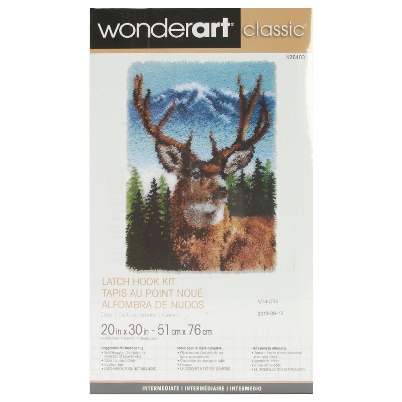 Wonderart Classic Latch Hook Kit 20"X30"-Deer
