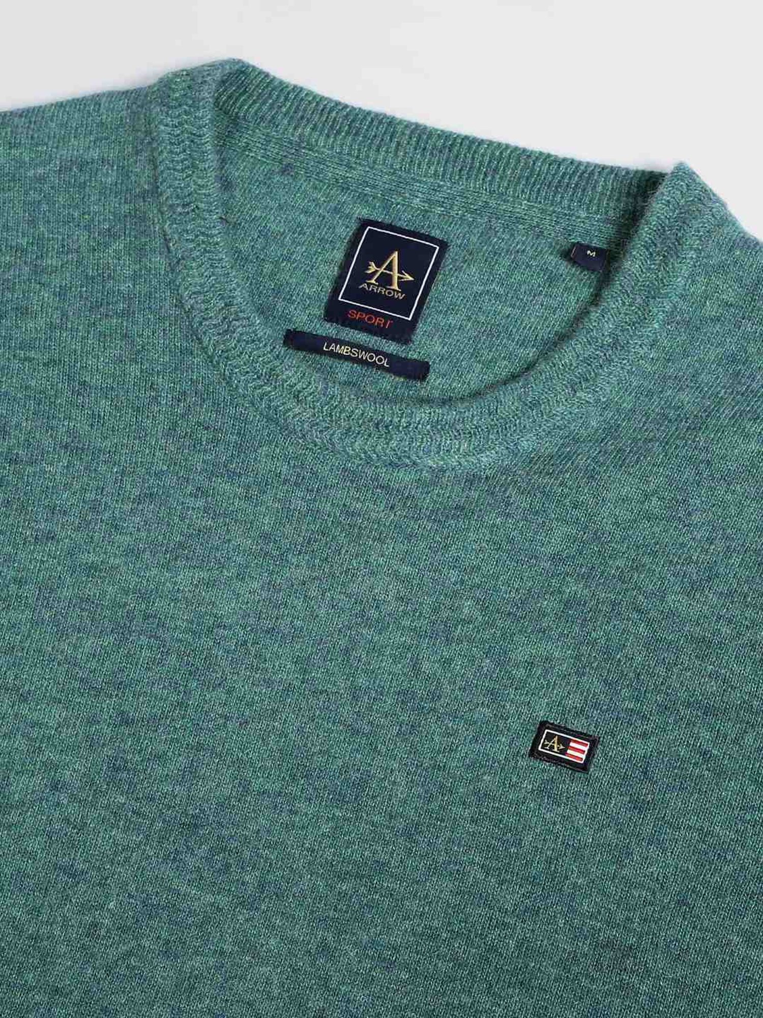 Arrow Sport Green Regular Fit Sweater