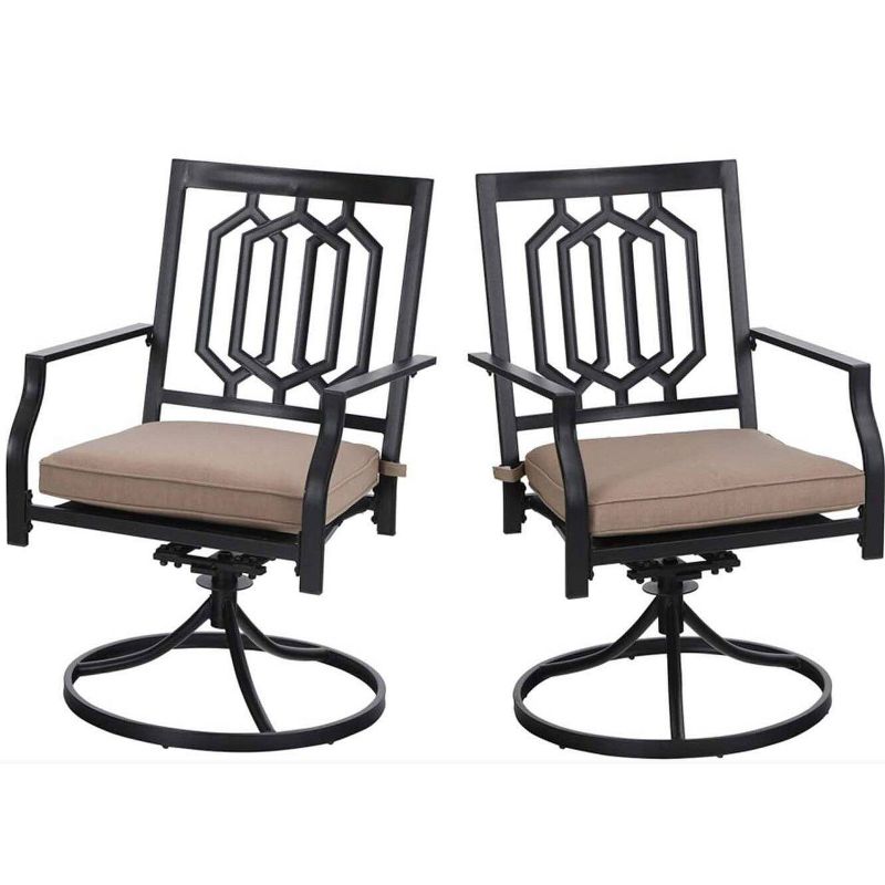 Circi 5pc Outdoor Dining Set - Black and Charcoal - CosmoLiving by Cosmoplitan