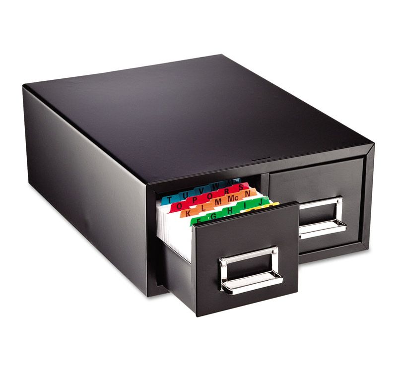 ies STEELMASTER Card File Drawer, Black, 3000 Card Capacity 263F4616DBLA