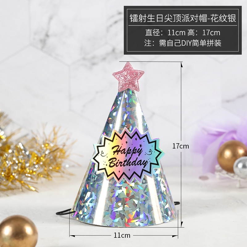 12pcs Durable Decorative Exquisite Lovely Practical Baby Birthday Hats Birthday Hats Birthday Headdress