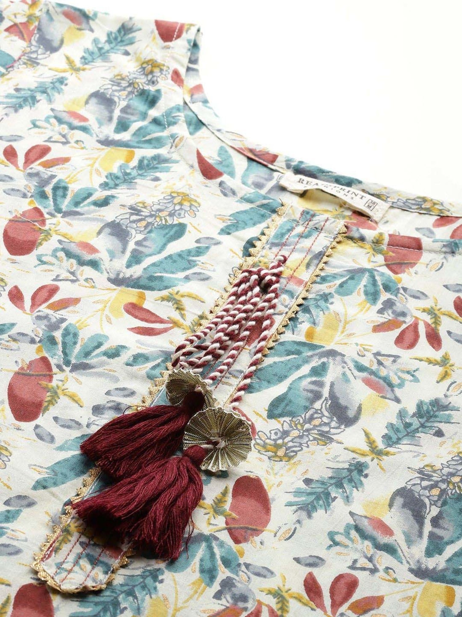 READIPRINT FASHIONS Blue Cotton Printed Kurta Pant Set With Dupatta