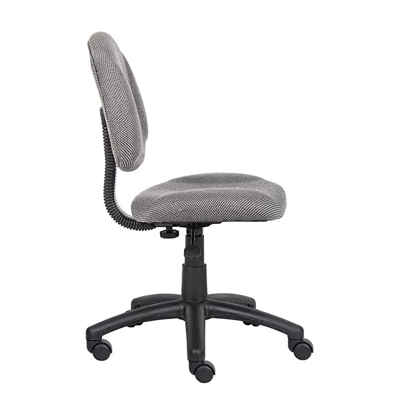 Perfect Posture Delux Fabric Task Chair without Arms in Grey