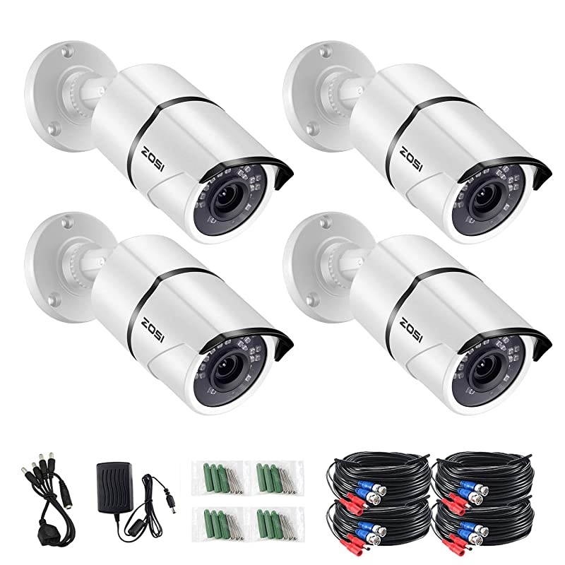 4PACK 1920TVL 1080P HD TVI Security Cameras 120ft Night Vision CCTV Cameras Home Security DayNight Waterproof Camera for 720P1080P5MP4K HDTVI Analog DVR Systems