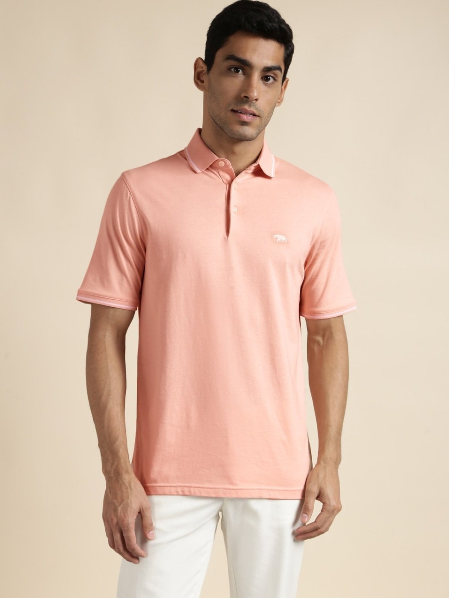 Andamen Pink Regular Fit Polo T-Shirt