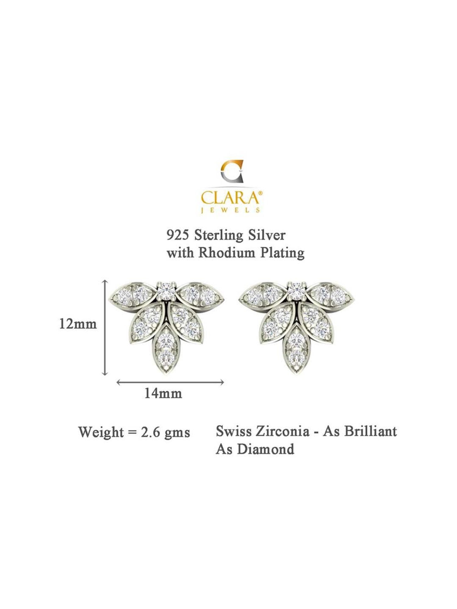 Clara Elsie 92.5 Sterling Silver Earrings