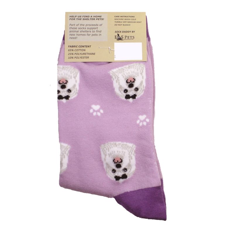 Novelty Socks 15.25" Maltese Socks Premium Quality E & S Pet  -  Socks