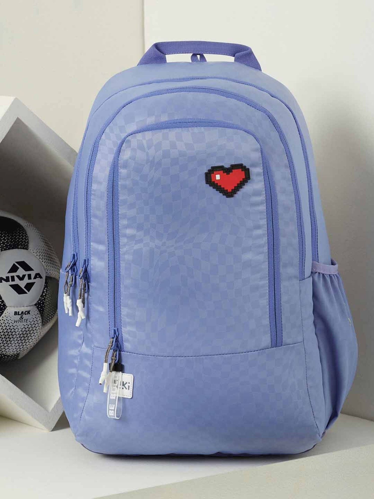 Wiki Back to School 2 Purple Polyester Printed Backpack - 32 Ltrs