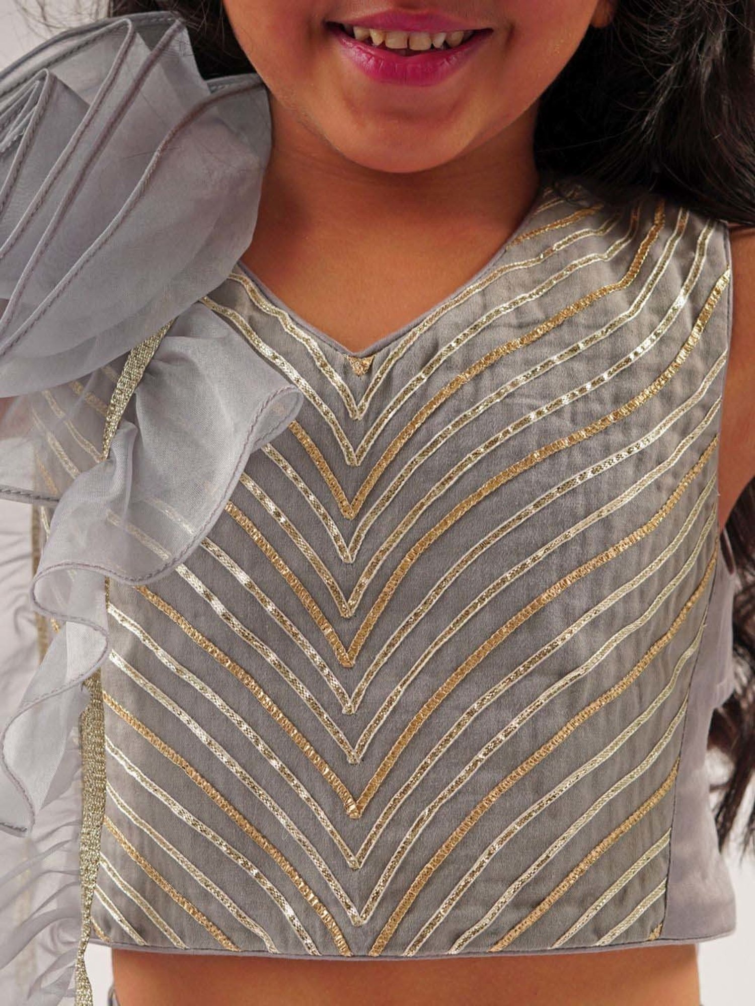 Akkriti by Pantaloons Kids Red & Cream Embroidered Kurta Set