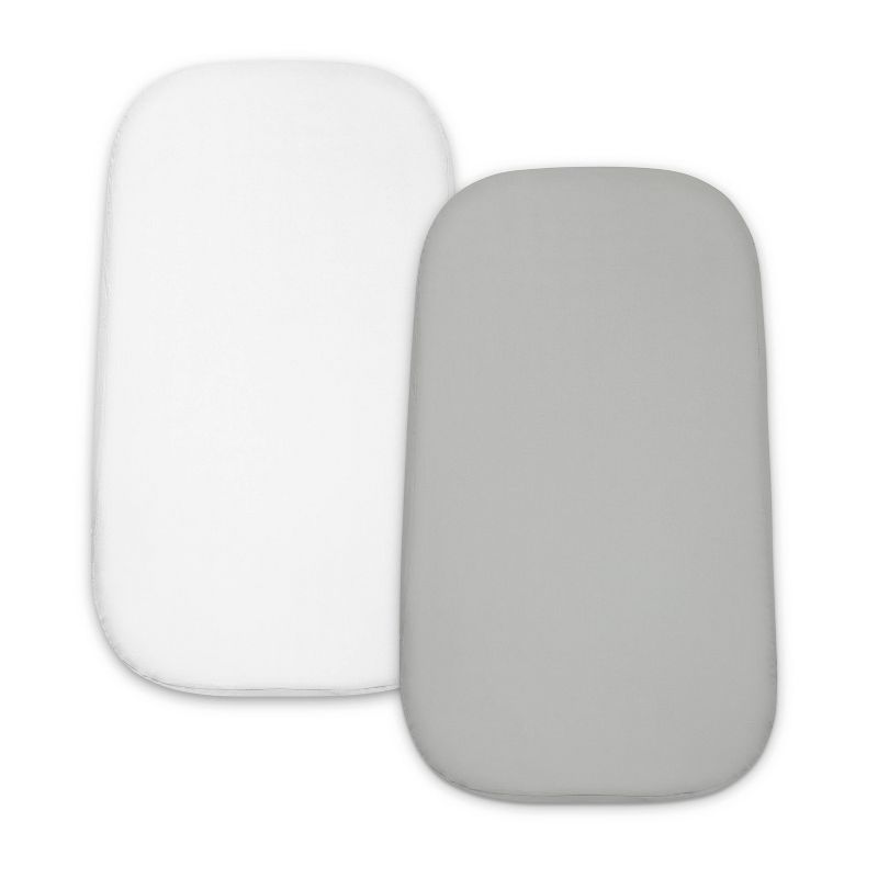 Ingenuity Dream and Grow Bedside Bassinet Fitted Sheets - 2pk
