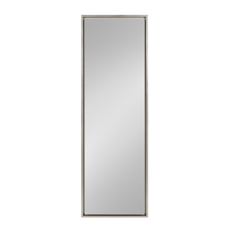 30" x 66" Dove Graywash Framed Full Length Floor/Leaner Mirror - Amanti Art