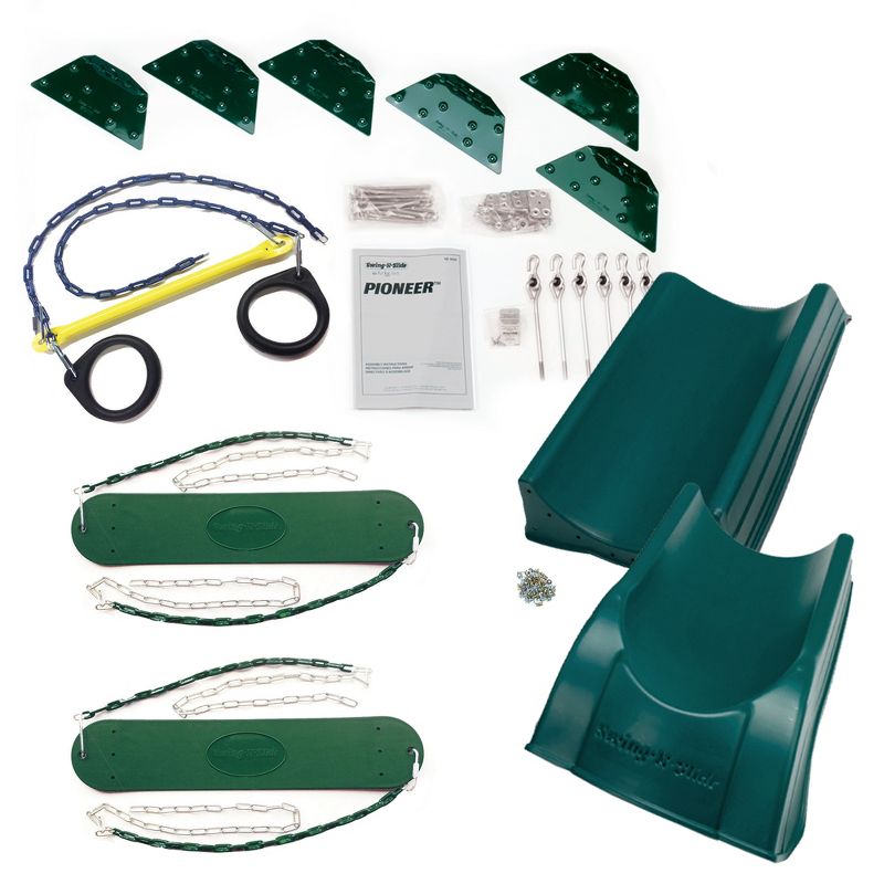 Swing-N-Slide Pioneer Deluxe DIY Swing Set Hardware Kit with Slide (lumber not included)