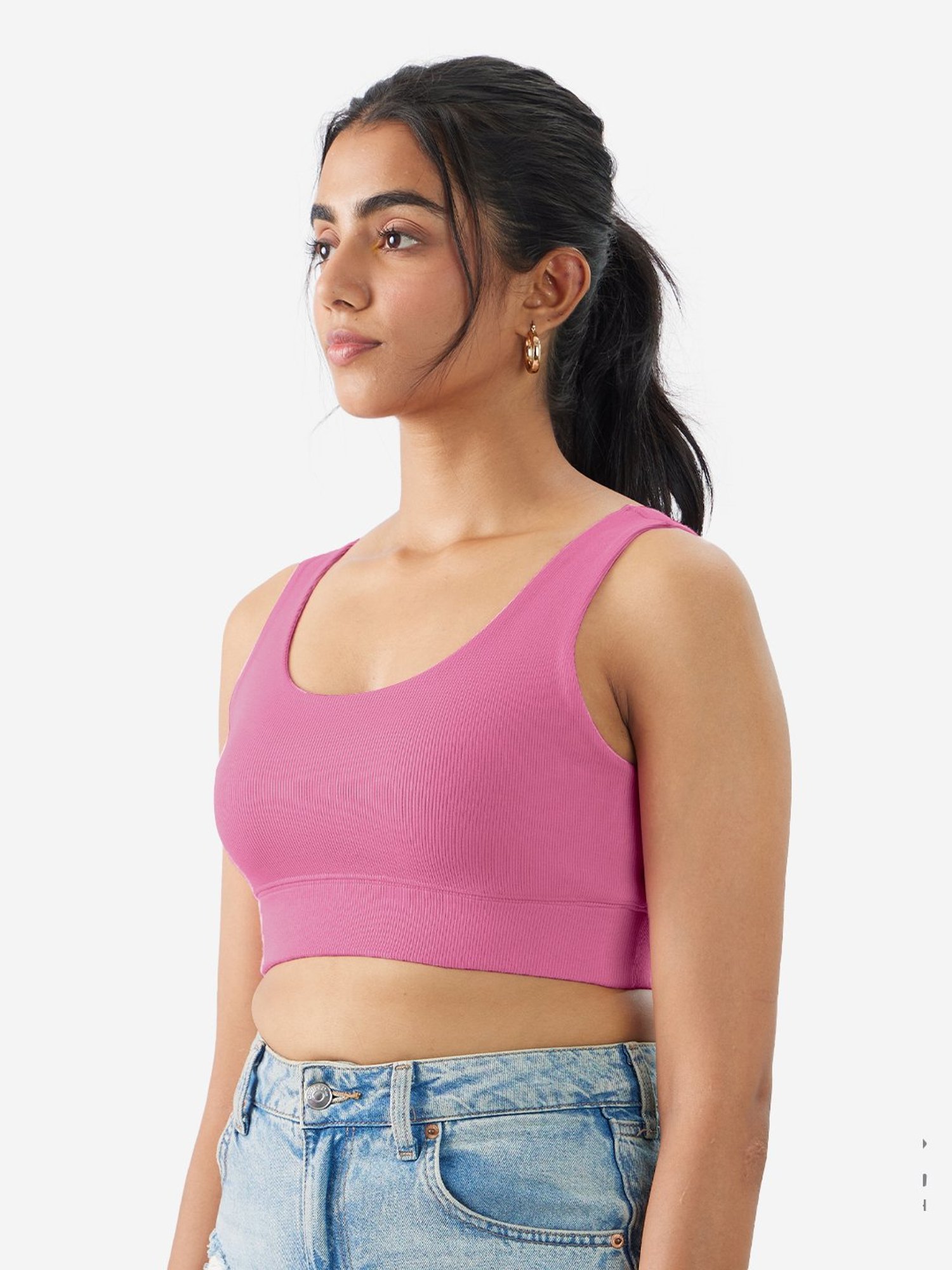 The Souled Store Pink Full Coverage Bralette Bra