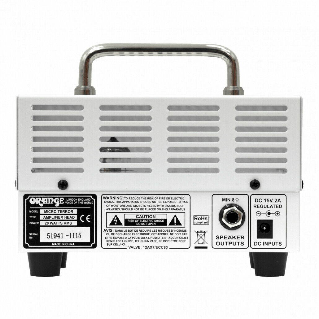 Orange MT20 Micro Terror 20-Watt Mini Guitar Amplifier Head w/ Instrument Cable