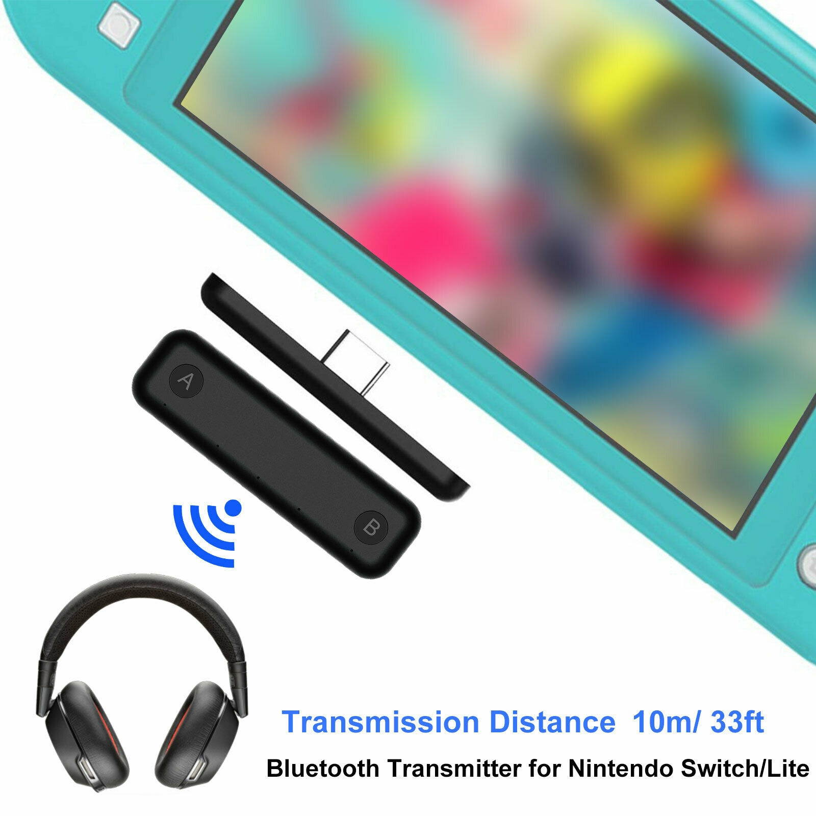For  Switch/Lite PS4 PC Bluetooth 5.0 Adapter HIFI Audio Tranceiver 5mm