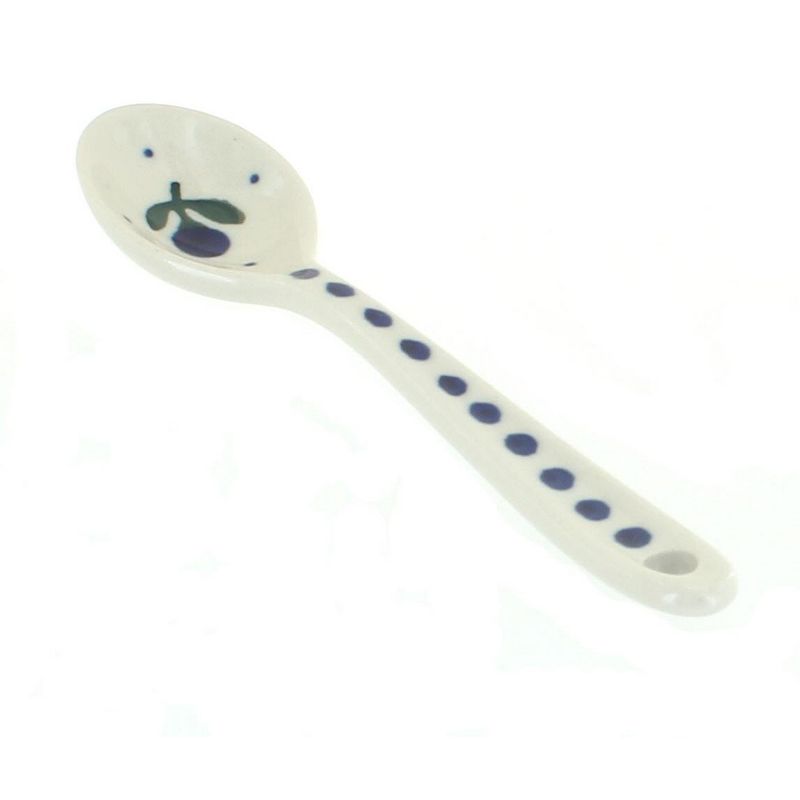 Blue Rose Polish Pottery Blueberry Sugar Spoon