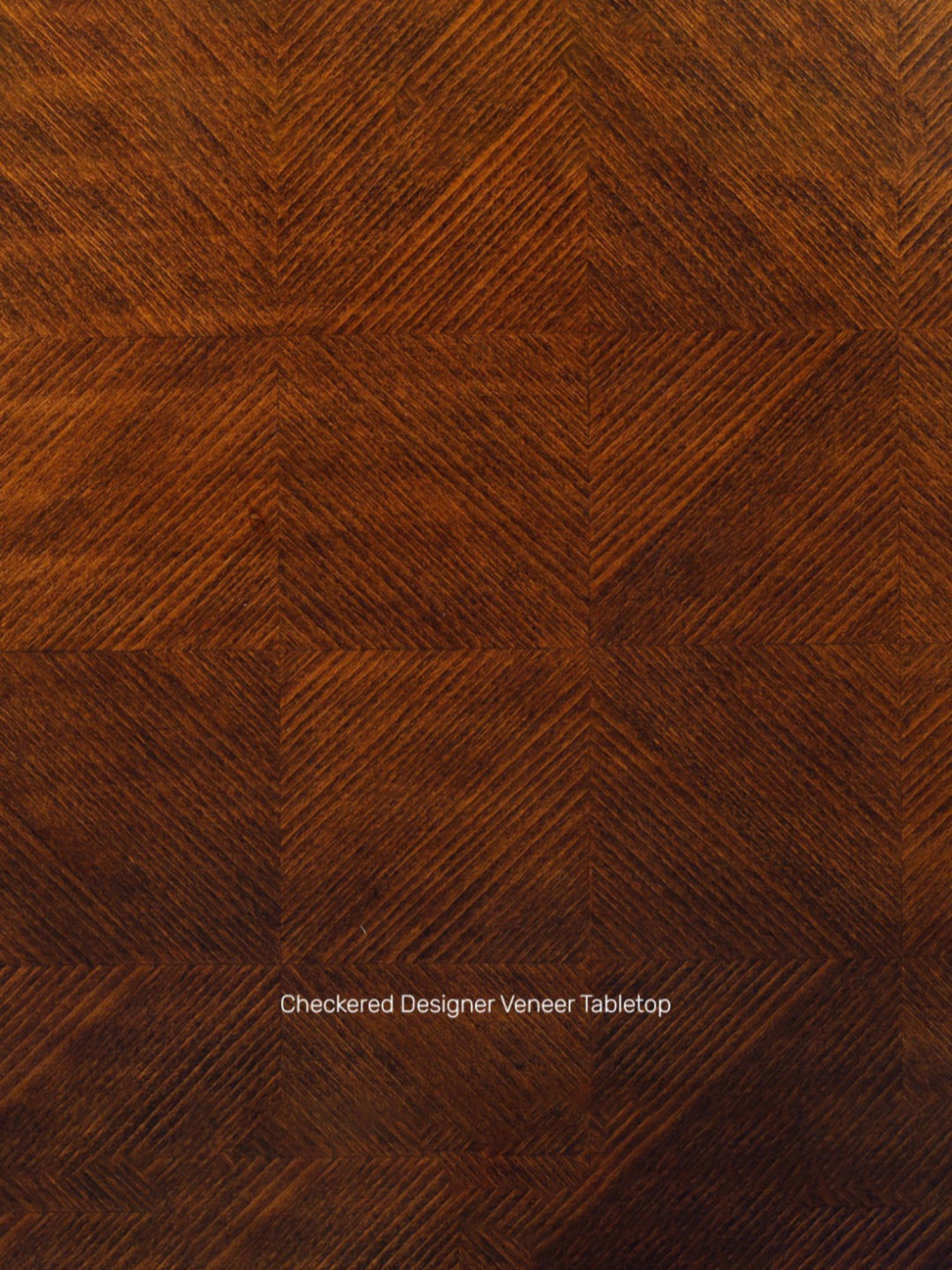 Durian Scarlet Brown Veneer & Solid Wood Side & End Table in Oak Finish