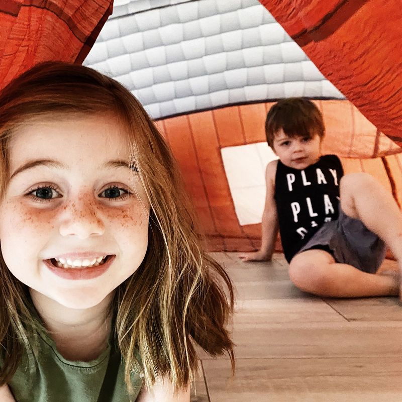 AirFort Farmers Barn Tent & Farm Hoppers Inflatable Bouncing Horse