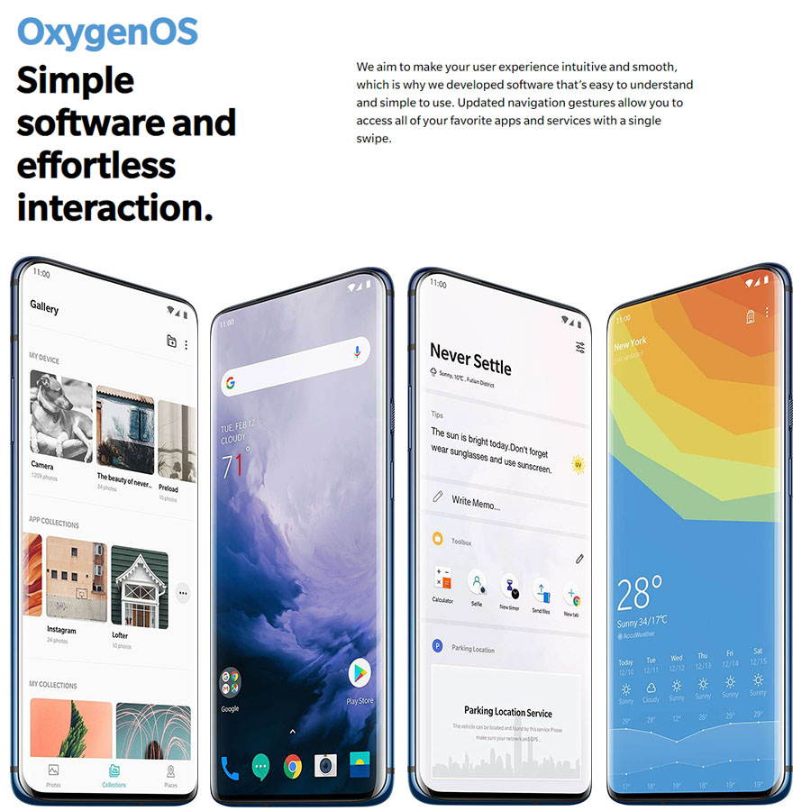 Oneplus 7 Pro 256GB, 8GB, Dual Sim, 6.67 inch 3120x1440P, 48MP Main Lens Triple Camera, Octa Core 2.84GHz.Android 9.0 Snapdragon 855 4000mAh NFC Original Global Version Factory Unlocked