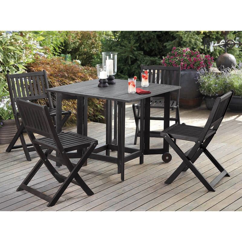 Renaissance Square Outdoor Patio Stacking Table - Gray - Vifah