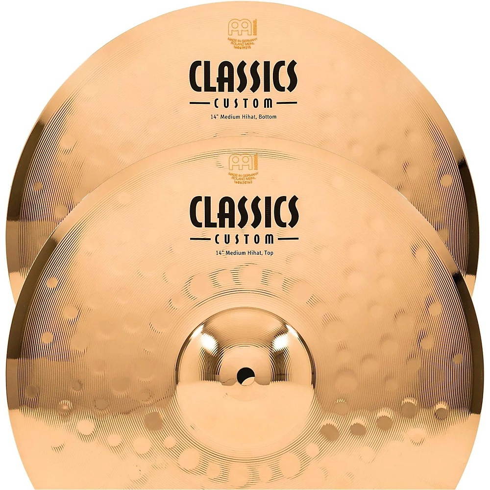 Meinl Classics Custom Medium Hi-Hats - Brilliant 14 in.