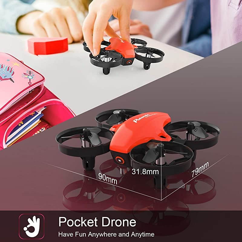 Mini Drone  Upgraded A20 RC Nano Quadcopter 24G 6 Axis Altitude Hold Headless Mode Safe and Stable Flight Extra Batteries and Remote Control Aircraft Mini Drone for Beginners amp Kids Red