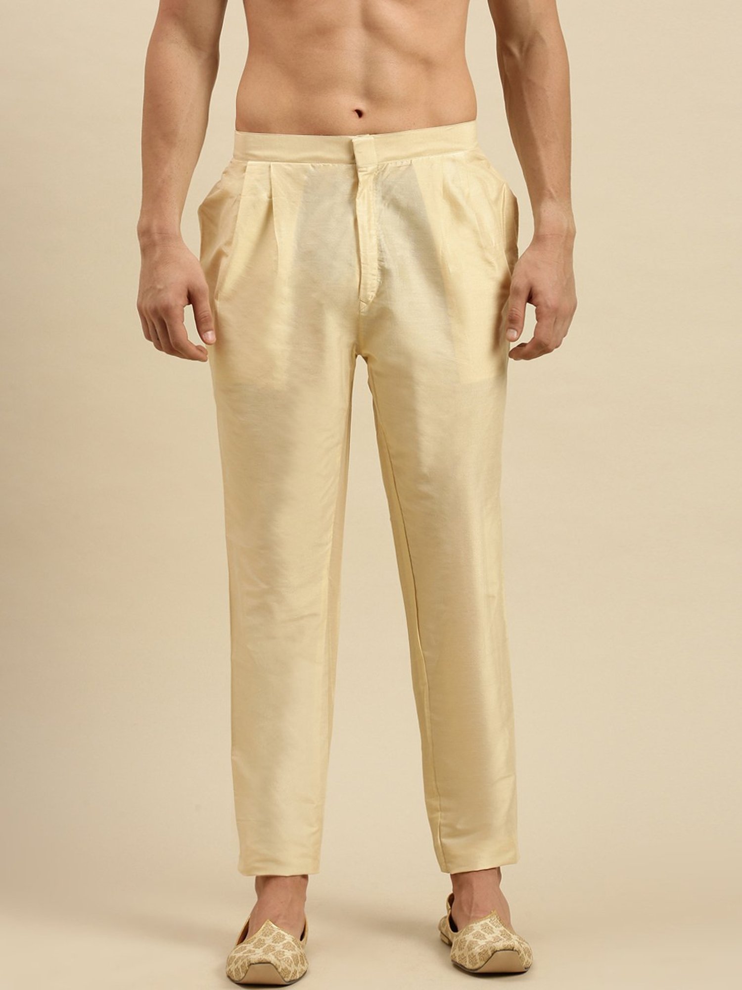 Sanwara Beige Regular Fit Pants