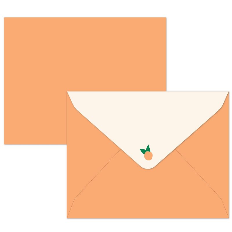 10ct Blank Note Cards Orange Tree